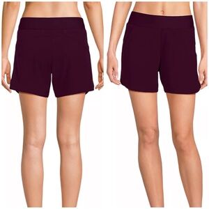 Lands end Swim Shorts Dark wine 9”